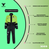 Stürme in Neon-Gelb bezwingen mit diesem hochsichtbaren Regenanzug. Verschweißte Nähte, reflektierende Sicherheitsprints und hochwertiger, wetterfester Stoff. Kostenloser Versand.