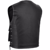 Verbessern Sie Ihr Biker-Erlebnis mit der Leder-Bikerweste. Aus hochwertigem Rindsleder gefertigt, robust und bequem. Mit praktischen Taschen und Karabiner-Verschluss, perfekt für jeden Fahrer. Auf Lager, kostenlose Lieferung am nächsten Werktag.