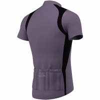 Back view of a sleek, high-tech sleeveless sports vest in gray with striking black accents. The vest features high-intensity reflective material for enhanced visibility and includes a convenient back pocket branded with 'German Wear.