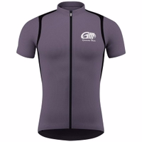 Front view of a cycling vest showcasing a striking gray color scheme. It features a prominent 'German Wear' logo on the chest and includes a front zipper for easy ventilation and wearing.