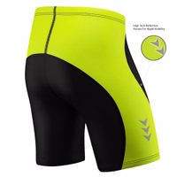 Rückansicht der hochwertigen Herren-Radshorts aus 100 % Elastan mit nahtlosem Design. Ausgestattet mit COOLMAX-Gewebe für verbesserte Durchblutung und Chamois-Polsterung für zusätzlichen Komfort. Teil der Premium-Radbekleidungskollektion von German Wear.