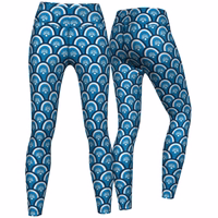 Front and back view of Women’s Beauty Sport Leggings showcasing high-stretch fabric and UV protection in multiple colors. Perfect for training and activewear, buy now to experience comfort and style.