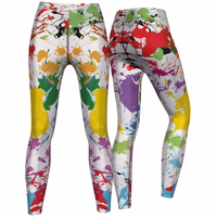 Premium Pair of Ladies Splash Sport Leggings - Multicolored, Breathable, UV Protection, Perfect for Yoga, Gymnastics, and Fitness – Fashionable, Comfortable, and Ideal for Active Lifestyles"