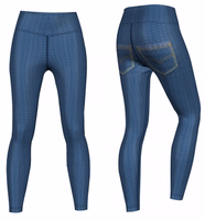 Ladies Blue Sport Jeans Leggings Stylish Ladies Sport Leggings – Stretchy & Comfortable Blue Gymnastics, Yoga, and Training Leggings Ideal for Fashion and Performance – Perfect Fit for Active & Fashionable Lifestyles – Order Now!