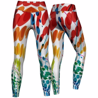 Damen-Leggings „Petals Multicolored“ – Hochwertige Leggings für Sport, Yoga, Gymnastik und Mode | Atmungsaktiv, leistungsstark, ideal für Training und Activewear | Stilvoll und bequem
