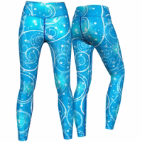 Galaxy Yoga-Leggings für Damen – UV-Schutz, blickdichte Activewear für Gymnastik und Workouts, 85 % Polyester, 15 % Spandex, leistungsstark mit bequemer Passform – Vielseitige Active-Leggings für Sport und Alltag