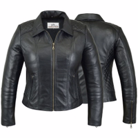 Ladies leather blazer leather jacket blazer genuine leather jacket lamb nappa leather Front & rear view of a premium lamb Nappa leather blazer jacket. Crafted for comfort &durability, it's perfect for everyday wear. Order now for free worldwide returns. Free next business day delivery