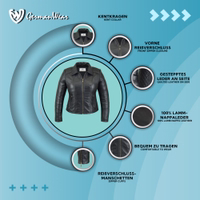 Ladies leather blazer leather jacket blazer genuine leather jacket lamb nappa leather Inner view of blazer, Experience the ideal of luxury with a lamb Nappa leather blazer jacket. Crafted with attention to detail, it's the perfect addition to your wardrobe. Order now and enjoy premium quality.