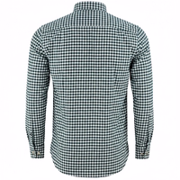  Rückansicht eines dunkelgrünen Trachtenhemdes mit bayerischem Karomuster