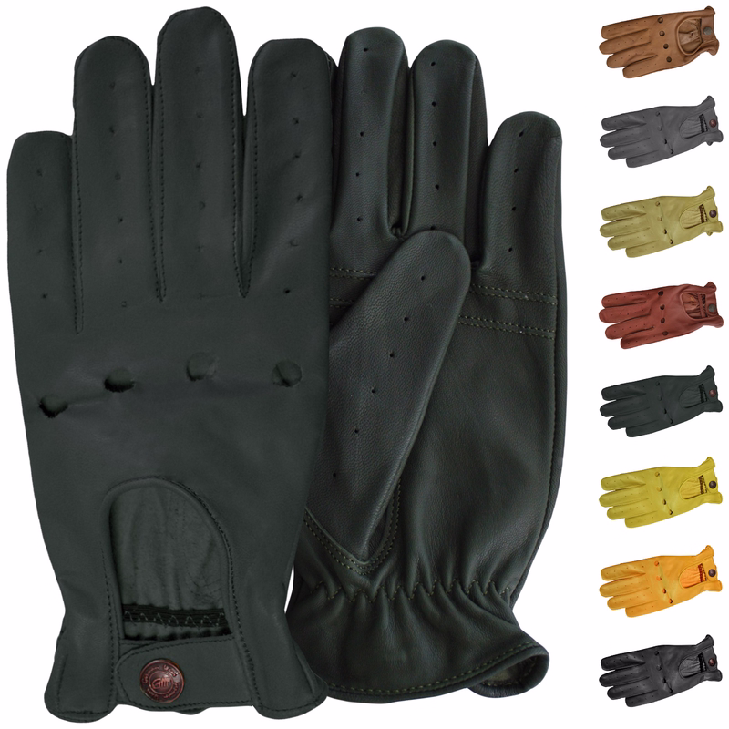 Herren Driving Autofahrer-Handschuhe Lederhandschuhe