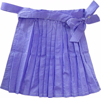German Wear mini Dirndl apron in blue checkered design. Comfortable cotton blend apron, ideal for Bavarian traditional dress, Dirndl accessory, and authentic Oktoberfest outfit for women.
