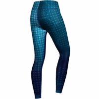 Women’s Blue Galaxy Sport Leggings Back view of women’s Blue Galaxy Sport Leggings featuring stretch fabric with UV protection and antibacterial properties. Ideal for activewear and training sessions. Buy online stylish leggings today.
