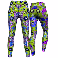 Stylish Pair of Paisley Floral Leggings for Women – Perfect for Training, Gymnastics, and Fashion | UV Protection, High-Quality Sportwear, Tight-Fit Ladies Leggings for Active Lifestyles