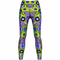 Elegant Paisley Floral Yoga Leggings for Women – Moisture-Wicking, Breathable, and Soft High-Waisted Tights | Fashionable Sportswear, Premium Ladies Leggings for Comfort and Style