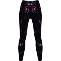 Ladies Poppy Night Floral Sport Ladies Premium German Sport Leggings – High-Performance, UV Protection & Breathable Gossip Rose Design | Fashionable Yoga & Training Leggings to Buy Online