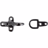 Pair of German Wear silberne Metall-Karabinerhaken für Leder-Motorradwesten. Ersatzhaken mit Nieten, robust und zuverlässig – ideal für Reparaturen oder individuelle Anpassungen von Bikerwesten.