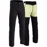 Front- & Rückansicht der Motorbike-Denim-Jeans. Für den Alltag entworfen, mit abnehmbaren Protektoren für maximale Sicherheit. Aus 100 % Baumwoll-Denim, bequem und langlebig. Jetzt zum Rabatt sichern!