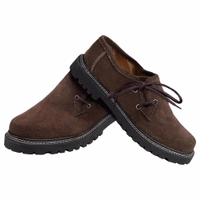 Elevate your style with Haferl shoes. Their elegant design boasts a round-toe cap and lace fastening. German-made with 100% suede and soft inner leather for ultimate comfort. Order now and receive them today!