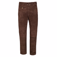 Entdecken Sie die Rückansicht traditioneller bayerischer Schuhe aus dunkelbraunem Leder. Mit schöner Stickerei, Seitentaschen und Knopf-Backtaschen aus 100 % Leder – hochwertige Schuhe zum günstigen Preis. Jetzt kaufen!