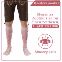 2nd-365-GW200-Trachten-Socken--Bayerische-Trachtensocken-fuer-das-Oktoberfest--Authentische-Bayerische-Stricksocken--Zopfmuster-Trachtensocken--Rustikale-Bayerische-Baumwollsocken--Kurze-_5.jpg