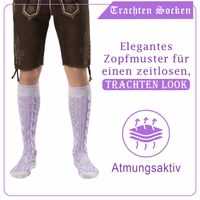 2nd-365-GW200-Trachten-Socken--Bayerische-Trachtensocken-fuer-das-Oktoberfest--Authentische-Bayerische-Stricksocken--Zopfmuster-Trachtensocken--Rustikale-Bayerische-Baumwollsocken--Kurze-_6.jpg