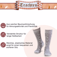 3rd-365-GW200-Trachten-Socken--Bayerische-Trachtensocken-fuer-das-Oktoberfest--Authentische-Bayerische-Stricksocken--Zopfmuster-Trachtensocken--Rustikale-Bayerische-Baumwollsocken--Kurze-_4.jpg