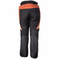 Rear view of orange trousers GW321T Unleash your passion for riding with German Wear Ladies Motorbike Trousers. Crafted with precision and attention to detail, ensuring durability and comfort on every ride.