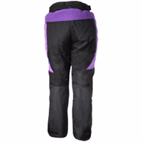 Rear view of purple trousers GW321T Unleash your passion for riding with German Wear Ladies Motorbike Trousers. Crafted with precision and attention to detail, ensuring durability and comfort on every ride.