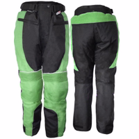 Experience unrivaled comfort and protection in Ladies Cordura Motorcycle Trousers combi suit. Showcase its front & rear view. Feature Waterproof, windproof, with knee/thigh protectors for fearless rides.