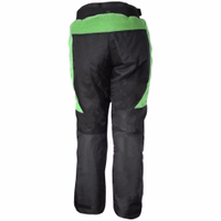 Rear view of Green trousers GW321T Unleash your passion for riding with German Wear Ladies Motorbike Trousers. Crafted with precision and attention to detail, ensuring durability and comfort on every ride.