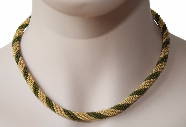 Traditional cord chain pendant metal gold olive traditional costumes