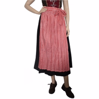 Handcrafted long dirndl apron in traditional Trachten style with embroidered details. Soft, breathable cotton blend ensures all-day comfort. Perfect accessory for Oktoberfest and festive occasions, blending vintage charm with modern fit.