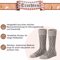 3rd-585-Kids2-meliert-Edelweis-Trachten-Kindersocken-aus-Bayern--Trachtensocken-fuer-Kinder-aus-Deutschland--Kinder-Oktoberfestsocken-in-Grau-Melange--weiche-Baumwoll-Kindersocken--Trachten.jpg
