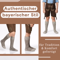 4th-585-Kids2-meliert-Edelweis-Trachten-Kindersocken-aus-Bayern--Trachtensocken-fuer-Kinder-aus-Deutschland--Kinder-Oktoberfestsocken-in-Grau-Melange--weiche-Baumwoll-Kindersocken--Trachten.jpg