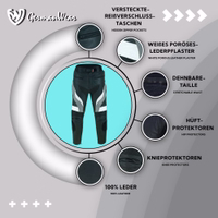 Ultimativer Schutz und Stil mit grauen Cordura-Textil-Motorradhosen. Herausnehmbares Innenfutter, fortschrittlicher Knie- und Oberschenkel-Schutz, verstellbarer Taillengürtel und vielseitiger Beinabschluss. Fahren Sie sicher mit German Wear! #BikerFashion 