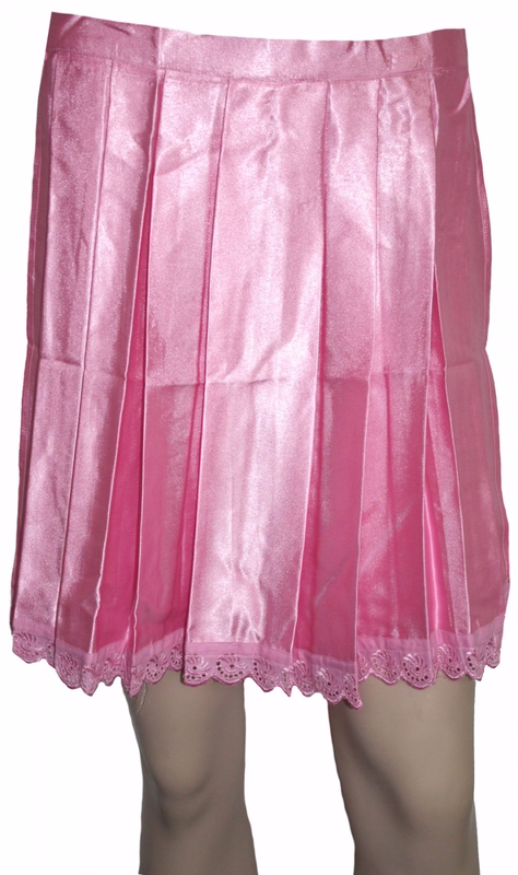 Women's Traditional Mini Dirndl Apron Bright pink Mini Bavarian Dirndl Apron with delicate cotton trim, lightweight and breathable satin fabric. Perfect for Oktoberfest and festival wear, offering elegant style, comfort, and authentic German craftsmanship. Ideal for women’s