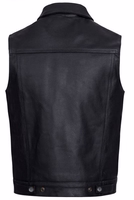 Entfessle deinen inneren Biker mit einer hochwertigen schwarzen Leder-Motorradweste. Für maximale Leistung und Langlebigkeit entworfen, ist sie die ultimative Wahl für Fahrer weltweit. #MotorbikeEssential #LeatherStyle #RiderFashion Kostenloser Versand