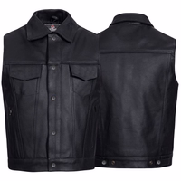 Erleben Sie die Straße wie nie zuvor mit der klassischen schwarzen Leder-Motorradweste. Gefertigt aus Spaltkalbsleder, steht sie für Langlebigkeit und Stil. #BikerEssential #MotorcycleFashion #GermanCraftsmanship Premium-Produkt – Kostenloser weltweiter Rü