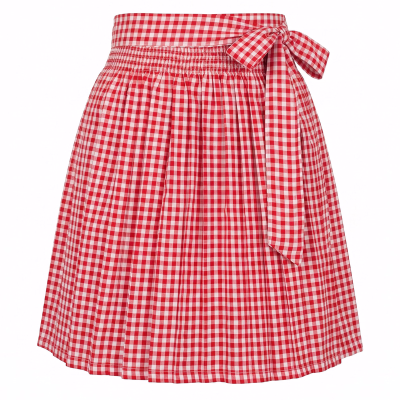 mini Dirndl Apron Traditional Apron, Colour: Red Checkered Small, German Wear