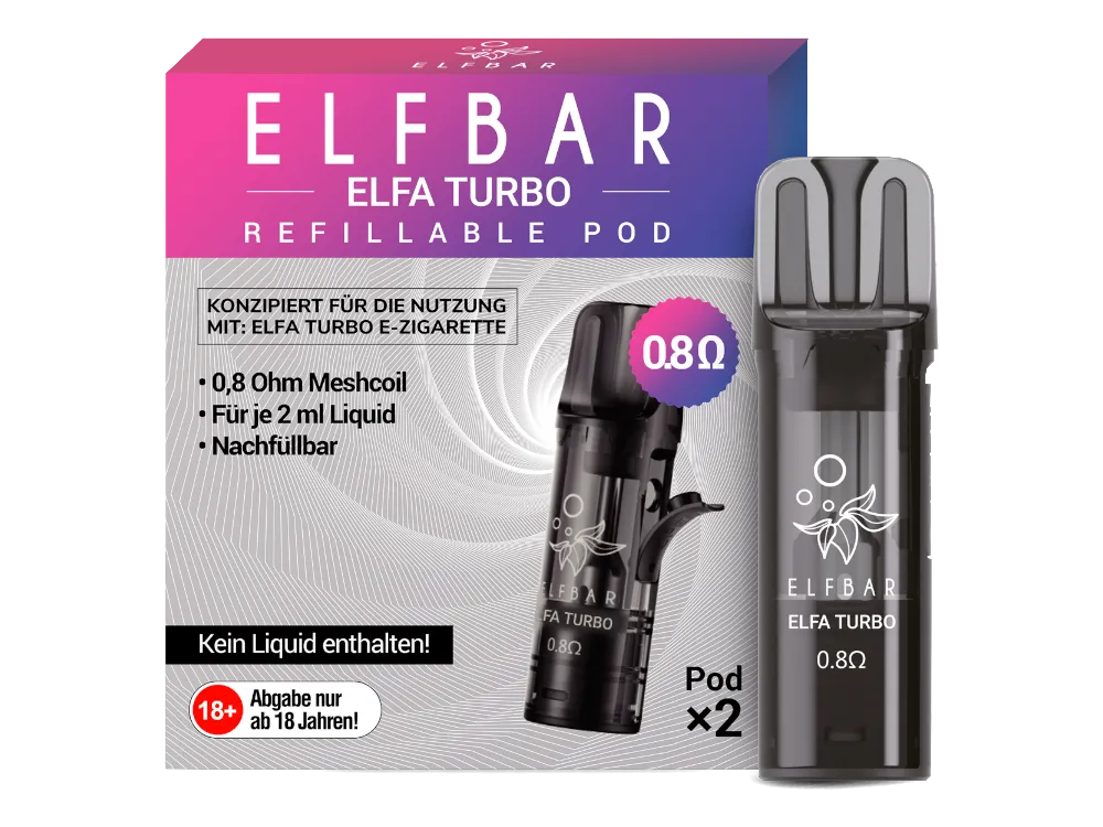 Elfbar Elfa Turbo | Leerpod | 0.8 Ohm | 2 Stck | topcoil-shop.de Elfbar Elfa Turbo | Leerpod | 0.8 Ohm | 2 Stck | topcoil-shop.de