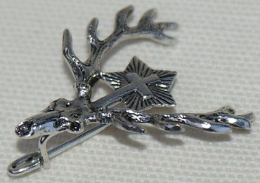 Hutanstecker Hubertus-Hirsch Hut-Anstecker Jagdabzeichen Jagd-Abzeichen Jäger