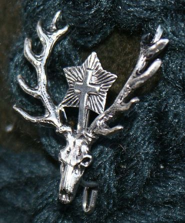 Hutanstecker Hubertus-Hirsch Hut-Anstecker Jagdabzeichen Jagd-Abzeichen Jäger