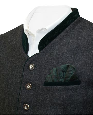 Trachtenweste Herren Aus Loden - Ärmelloses Gilet Für Oktoberfest & Hochzeiten