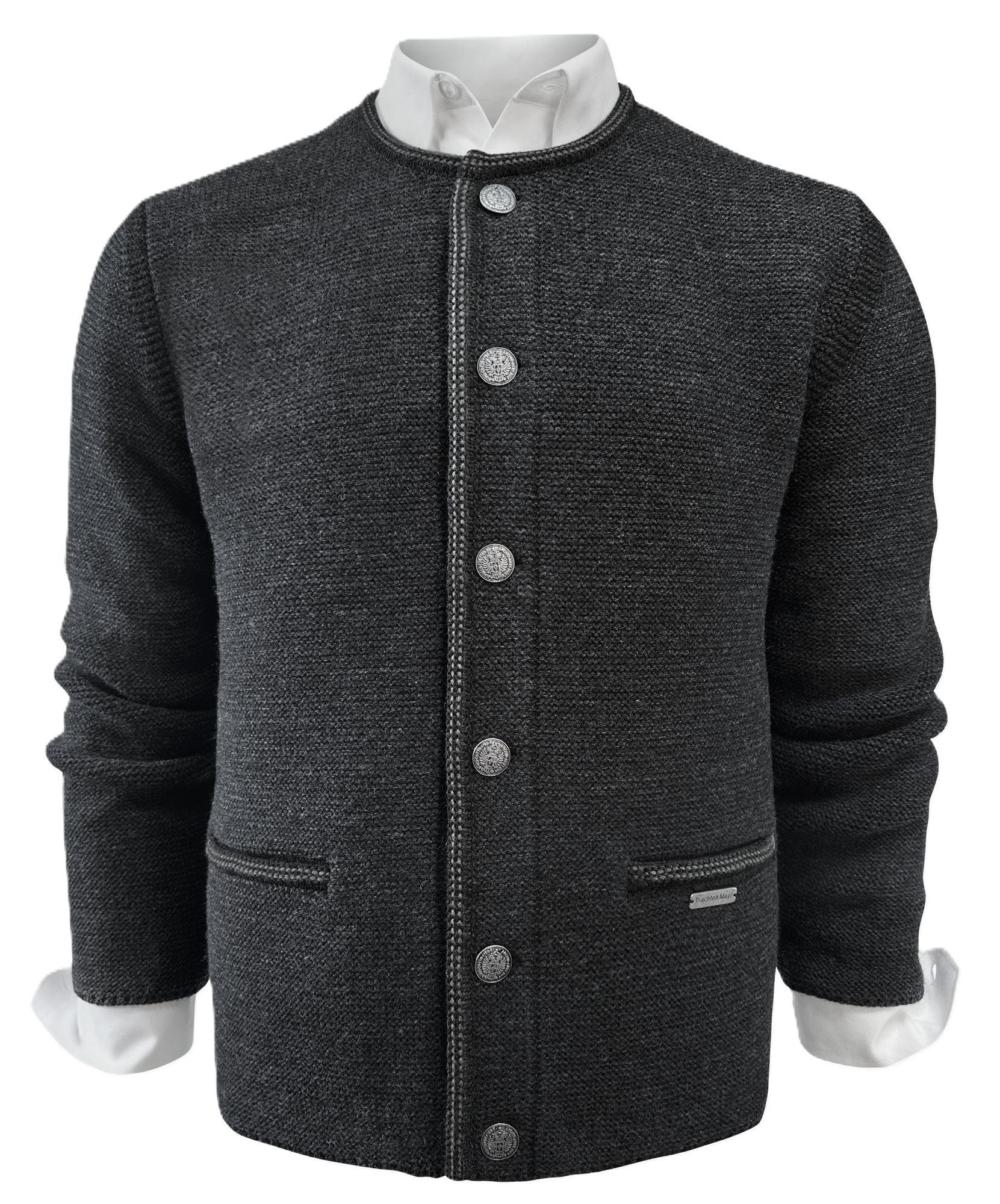 Trachten Janker Herren Walkjanker Grau Trachtenjanker Herren