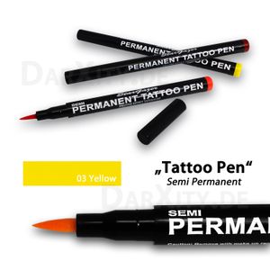 Semi Permanent Tattoo Pen № 03 - Yellow (gelb) Semi Permanent Tattoo Pen № 03 - Yellow (gelb)