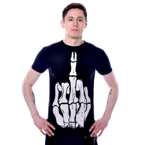ONE FINGER SALUT: Shirt mit Stinkefinger Print ONE FINGER SALUT: Shirt mit Stinkefinger Print