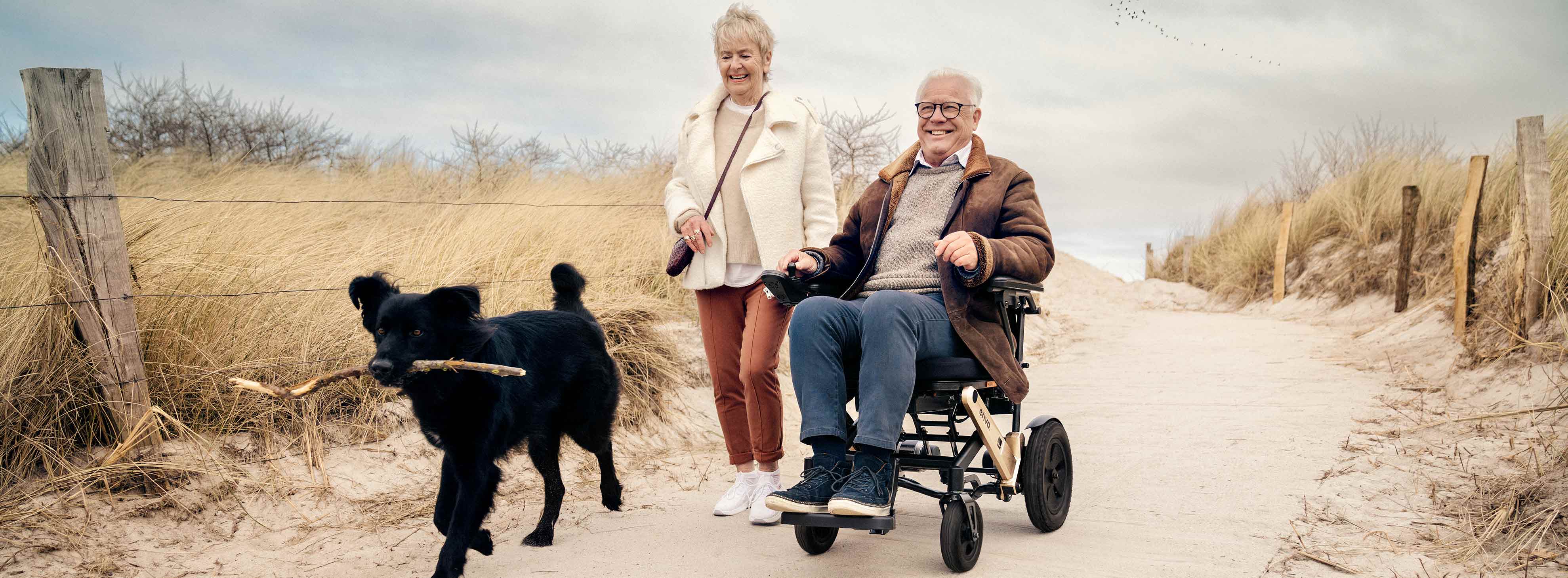 Der Erivo r10 / pro R11 bei einem Ausflug entlang der Dünen am Strand