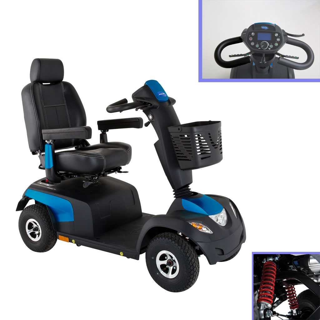Invacare Comet 15 Km/h Elektromobil Scooter NEU: Elektromobil Invacare Comet PRO-15 inkl. TÜV, Stahlblau, 4-Rad