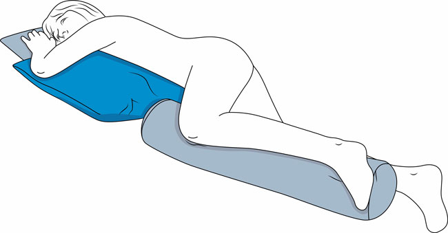 Schematische Darstellung zur Nutzung des Carepur Universalkissen 