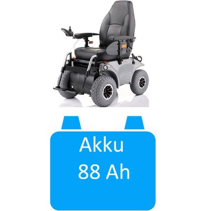 Meyra Batterie 12V 88Ah (5h) 107Ah (20h) geschlossen, wartungsfrei, Original, für Optimus 2, verstärkte Akkus, es werden bei Komplett-Tausch immer 2 Stück benötigt!